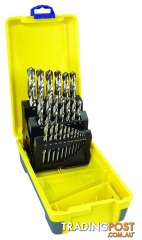 HSS Jobber Set In ABS Plastic Case 25 Piece Bright