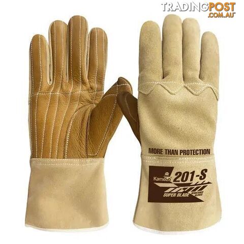 Metallic Zip Lined Abrasion and Heat Resistant Large Gloves Kamelo 201-S-L