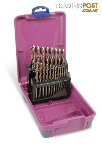 HSS Cobalt Drill Set ABS Case 1/16-3/8" 21 Piece 2010-F2