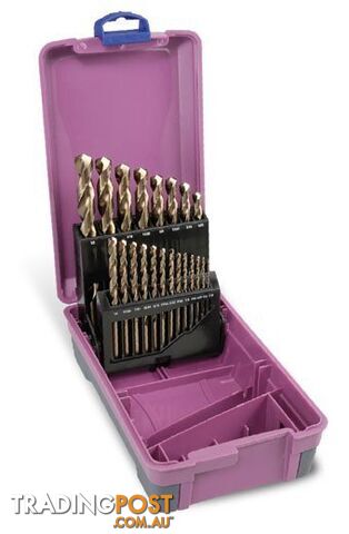 HSS Cobalt Drill Set ABS Case 1/16-1/2" 21 Piece 2010-F5