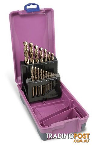HSS Cobalt Drill Set ABS Case 1-13mm 19 Pce 2011-M5