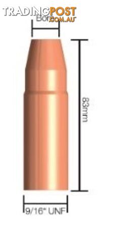 Gas Nozzle 16mm Insulated Tweco Style 4 Each 23-62