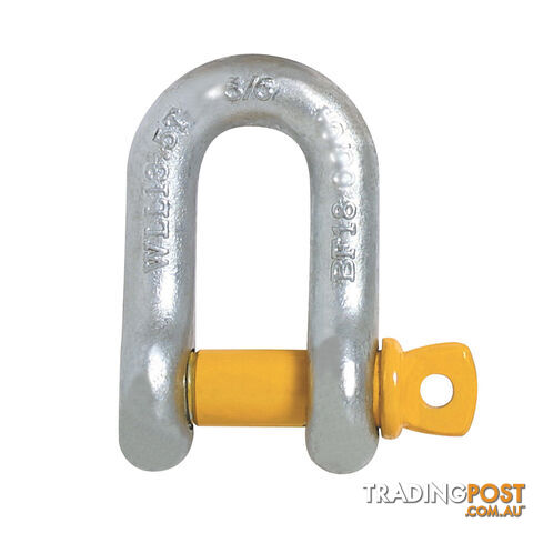 Yellow Pin Grade S Screw Pin Dee Shackle Beaver 241310
