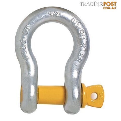 Yellow Pin Grade S Bow Shackle 16mm x 19mm 3.2T WLL3 BEAVER 242316