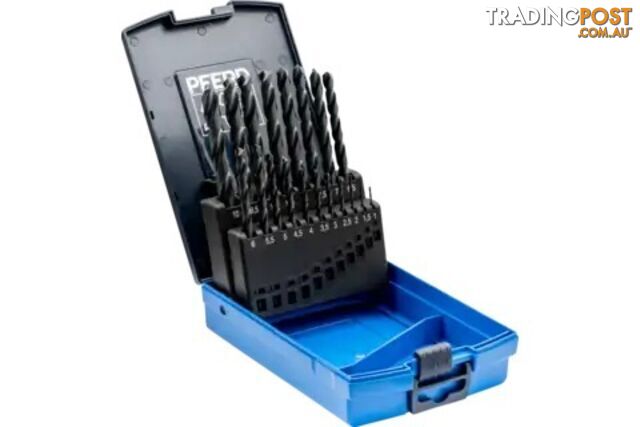 Spiral drill set 19-piece STEEL HSSG N DIN 338 universal Pferd 25203701