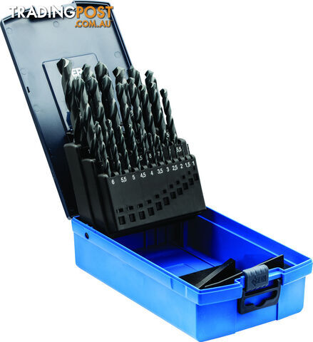 Drill Bit Set HSSG Sizes 1.0mm-13.0mm 25 Piece Pferd 25203702