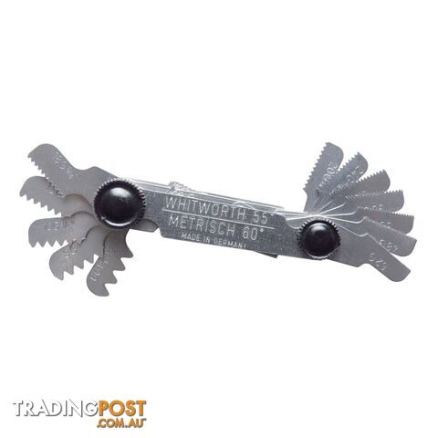 Thread Gauge Metric/Pipe 0.25 - 6.0mm & 8-28 TPI 30 BLADES Sutton 268MG0030