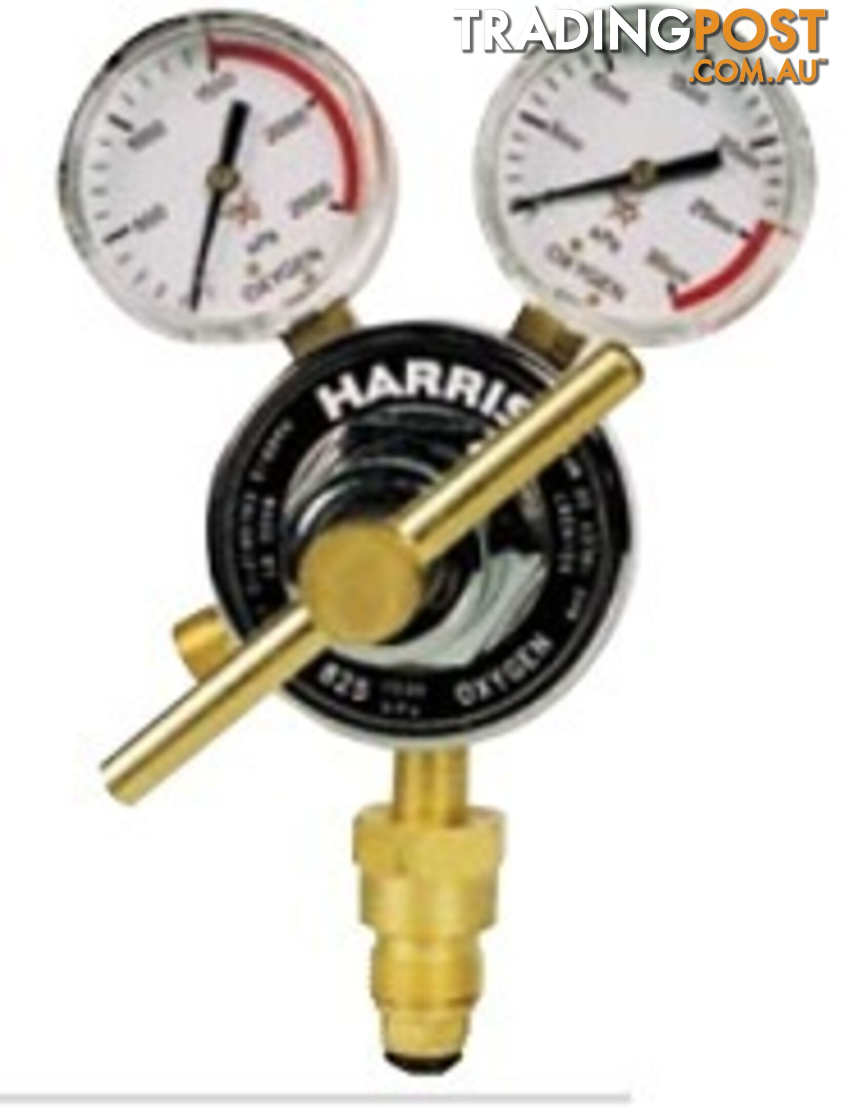 Harris Model 825 Oxygen Pressure reg, snap safe side Inlet, 0-1500kpa