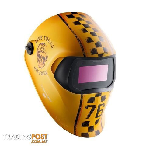 3M Speedglas 100 Series Graphic Auto Darkening Welding Helmet Trojan Warrior 751620