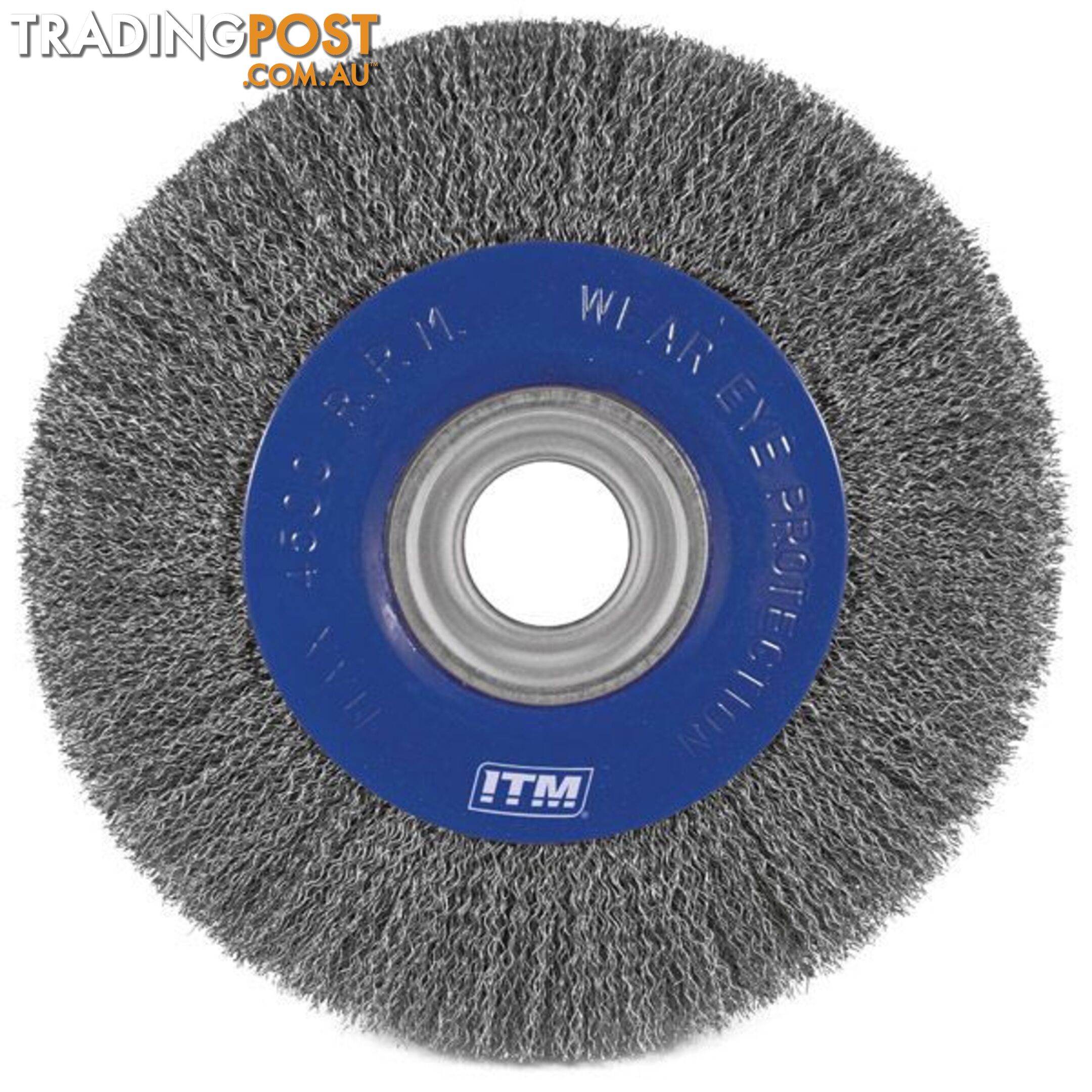 Crimp Wire Wheel Brush Stainless Steel 200mm X 20mm Multi Bore ITM TM7012-220