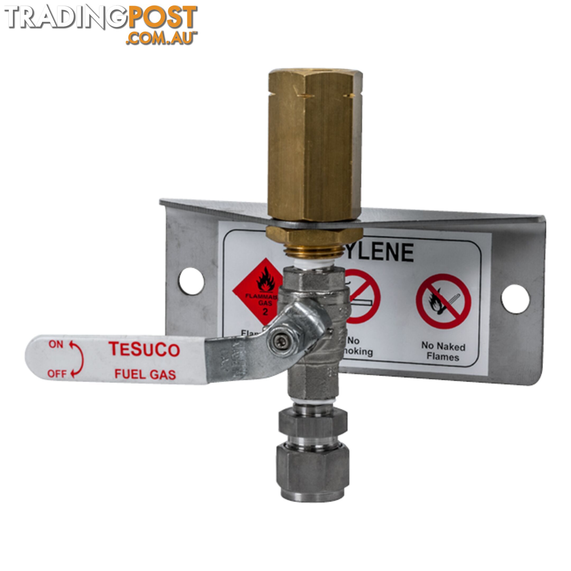 Point Valve Single Acetylene Type 20 1/2" Comp Fitting, 4,200 kPa