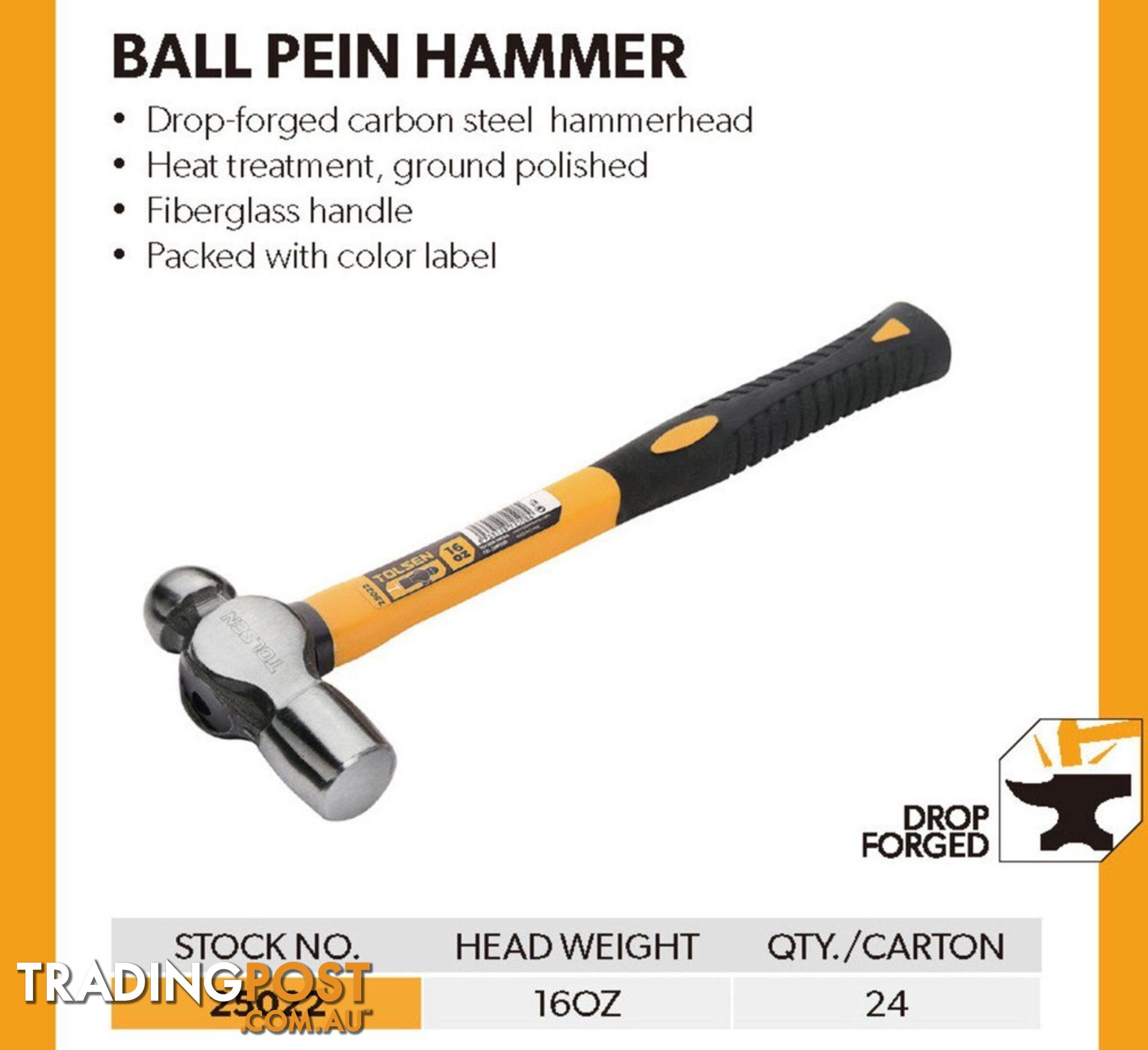 Ball Pein Hammer 160Z Tolsen 25022