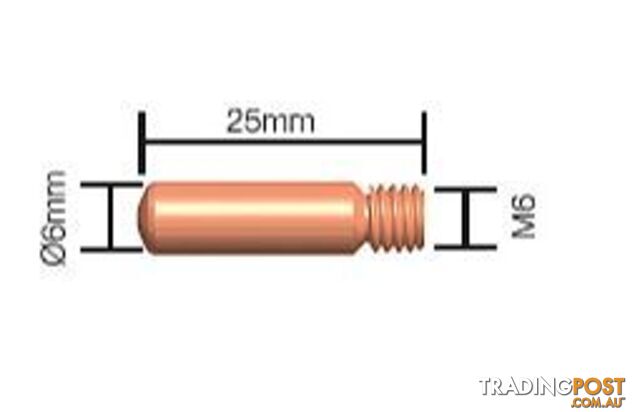 Contact Tip 0.6mm Tweco Style 1 Standard Duty 11-23 Pkt : 10