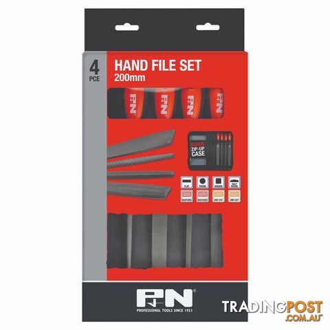 File Set 5PC 250mm(10")Flat,Rnd,Millsaw Bast Hlf Rnd&Sq 2Cut Sutton 300SE0105