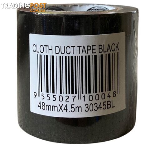 Cloth Tape Black 48mm x 4.5 Metres 30345BL