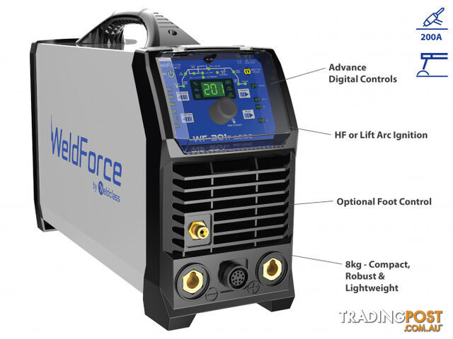 Weldclass WF-201T 200A WeldForce AC/DC Pulse TIG Welder WF-06172