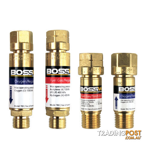 Bossweld Oxy/Acet Kit With Flashback Arrestors