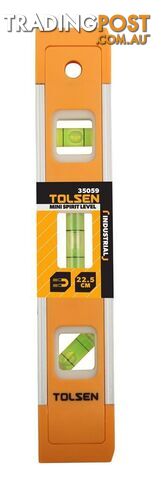 Mini Spirit Level Industrial 22.5cm Tolsen 35059