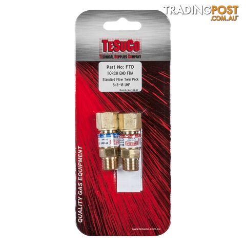 Flashback Arrestor Oxygen/Fuel Standard Flow Torch End FTD