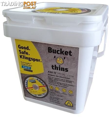 Cutting Off Wheels 125mm x 1 x 22.23mm Flat A 60 TZ Klingspor 382061 Bucket of...