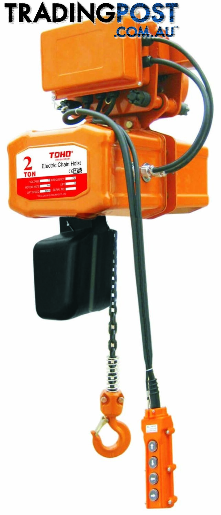 Electric Chain Hoist C/W Trolley Toho TECH0206-ET