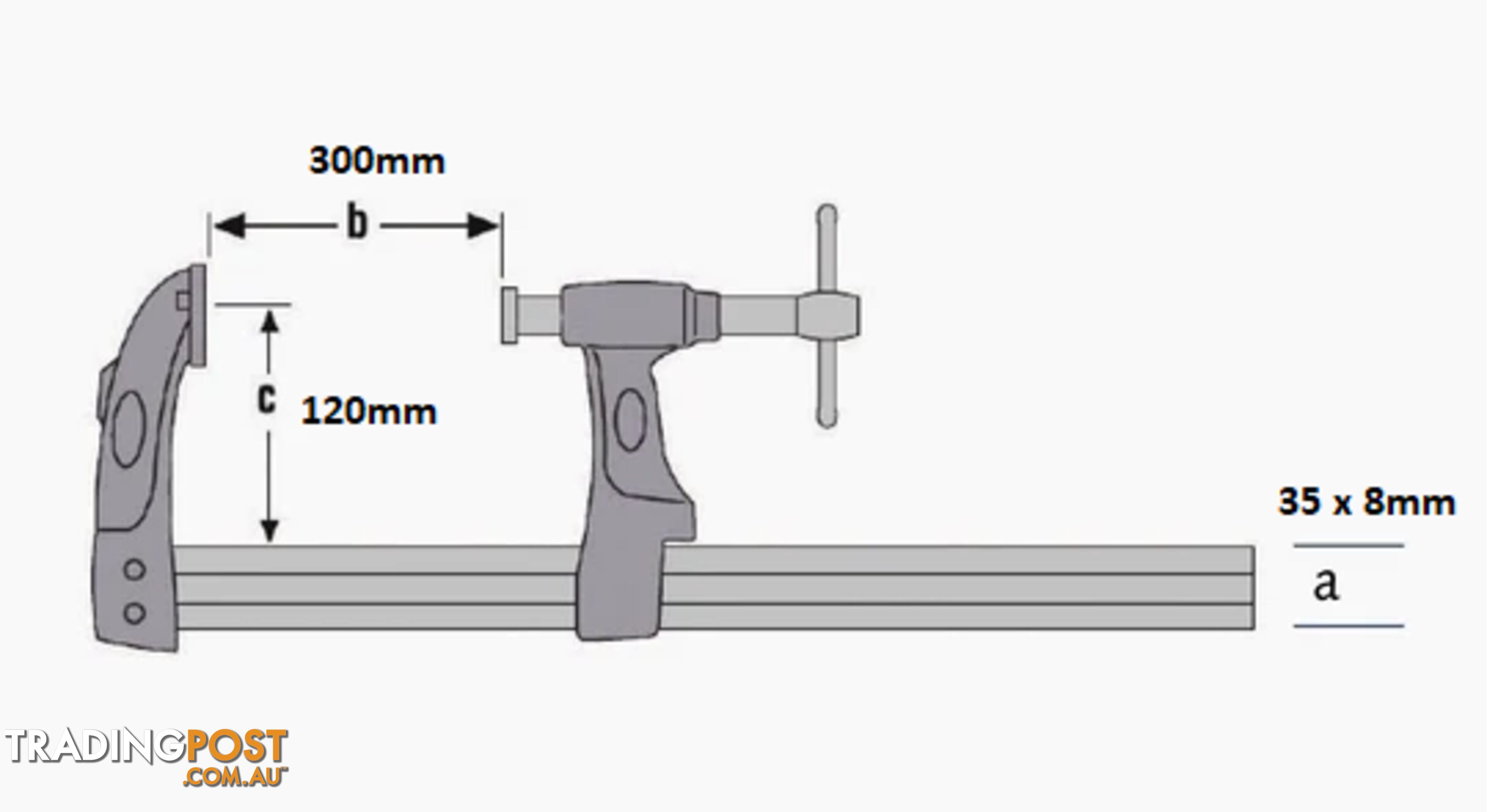 Welding Clamp Ex Earth Xtreme 300mm x 120mm Excision 326300120