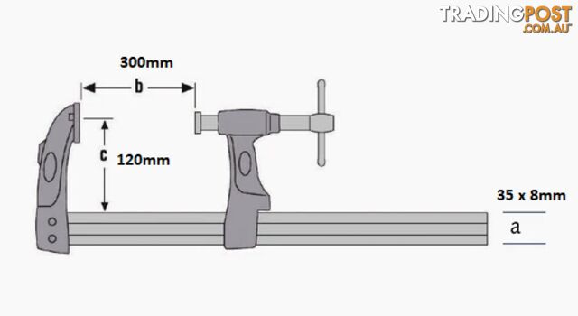 Welding Clamp Ex Earth Xtreme 300mm x 120mm Excision 326300120