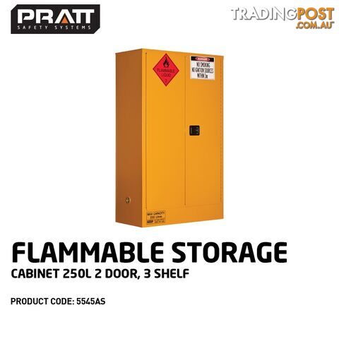 Flammable Storage Cabinet 250L 2 Door 3 Shelf 5545AS