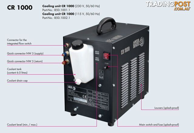 Water Cooler CR1000 Binzel 850.1001.1