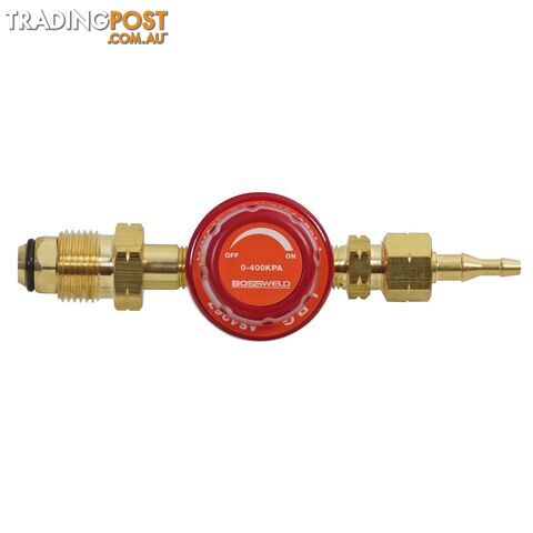LPG Gaugeless Regulator Bossweld P/N:400122 Gas Regulators Conforms to AS/NZS 4267 2500 kPa maximum inlet pressure 5/8-18 UNF LH outlet thread Type - photo 3 of 3