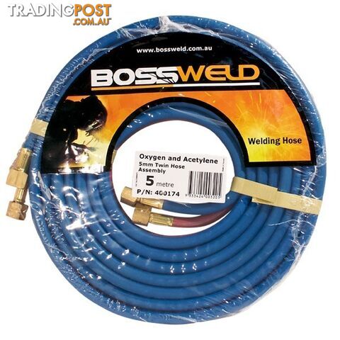 Oxygen/Acetylene Twin Hose Assembly 5 Metres Bossweld 400174