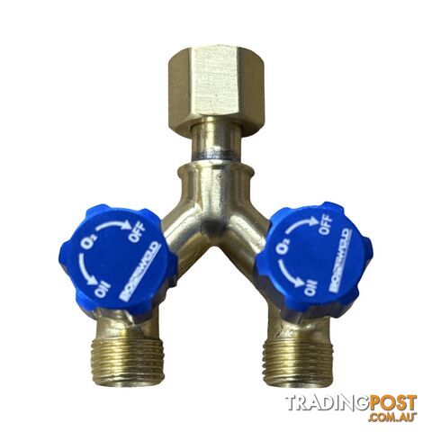 R121 Y Connector Right Hand Oxygen w/Valve Bossweld 400195