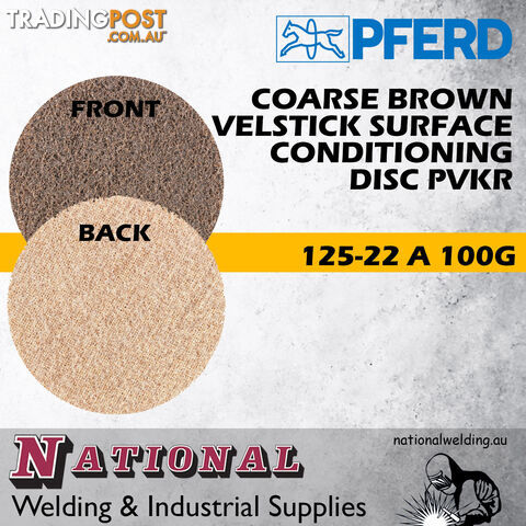 125mm Coarse Brown Velstick Surface Conditioning Disc PVKR 125-22 A 100G Pferd 42871406 - photo 2 of 4