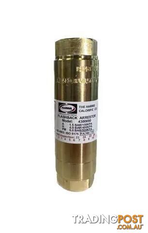 Flashback Arrestor Manifold (High Flow) (Fuel) Harris 4300690