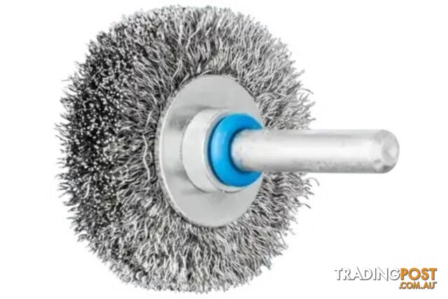 6mm Shank Mounted 40x9mm Crimped wire wheel brush Pferd 43103003