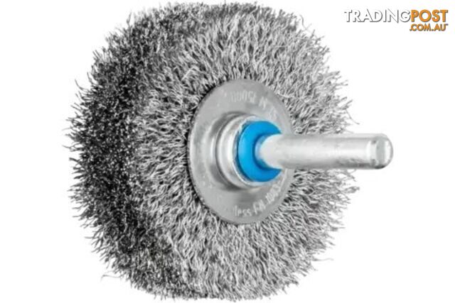 6mm Shaft Mounted 50x15mm Crimped Wire Wheel Brush Pferd 43104003