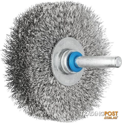 6mm Shaft Mounted 60 x 15mm Crimped Wire Wheel Brush RBU 6015/6 INOX 0.20 Pferd...