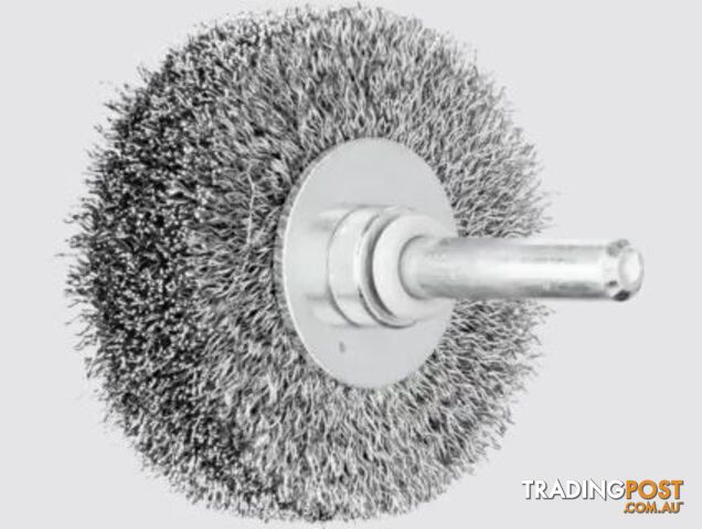 Pferd Wheel brush crimped RBU dia. 80x15 mm shank dia. 6 mm steel wire dia. 0.30...