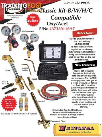 Classic Kit Compatible Oxy/Acetylene Harries 637380116HC - photo 2 of 10