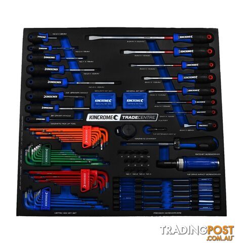 EVA735T 154 Piece Screwdriver & Fastening EVA Tray Kincrome EVA735T