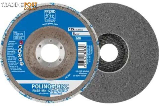 Polinox Pressed Non-Woven Disc PNER-MH 125-22,2 SIC F Medium-Hard Pferd...