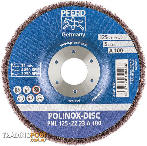 Polinox Fibre-Backing 125mm 100 Grit  Pferd 44692261 - 1Pc - photo 2 of 3