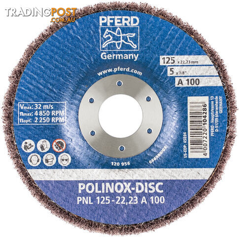 Polinox Fibre-Backing 125mm 100 Grit  Pferd 44692261 - 1Pc - photo 1 of 3