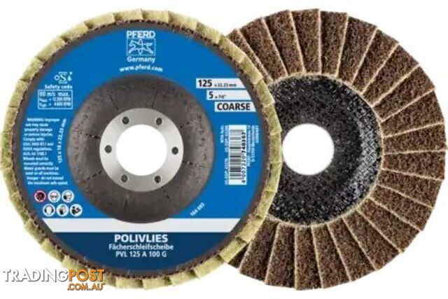 Coarse Brown Surface Conditioning Flap Disc 125mm PVL 125 A Pferd 44694111