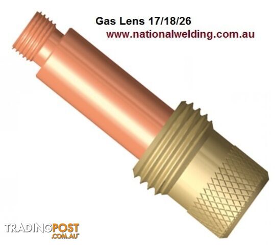 45V25 1.6mm - 1/16"" (17/18/26) Collet Body Gas Lens Pkt : 2