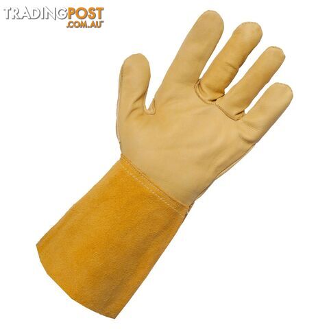 Firebird Rigger Leather Gloves Size 12 Tig Mig Welding Work Yellow Steeldrill...