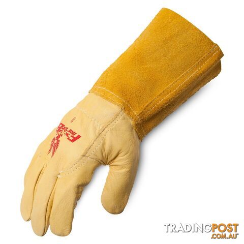 Firebird Rigger Leather Gloves Size 9 Tig Mig Welding Work Yellow Steeldrill...