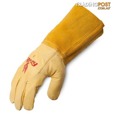 Firebird Rigger Leather Gloves Size 8 Tig Mig Welding Work Yellow Steeldrill...