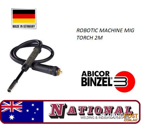 Robotic Mig Torch 2 Metres With Straight Neck Abimig MTG 455 T KZ-2 Binzel 916.D004.1