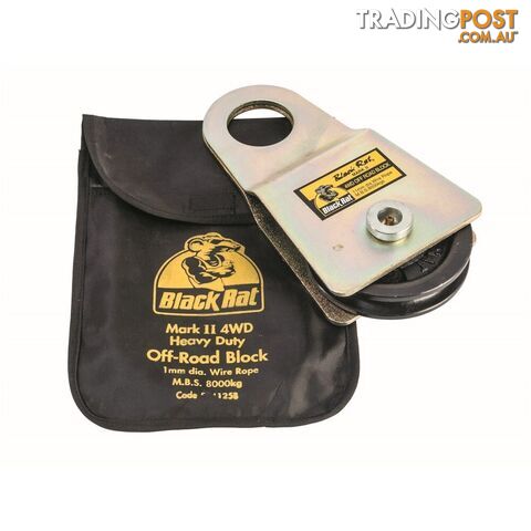 Black Rat 4WD Off-Road Sheave Block With Carry Bag 514125B